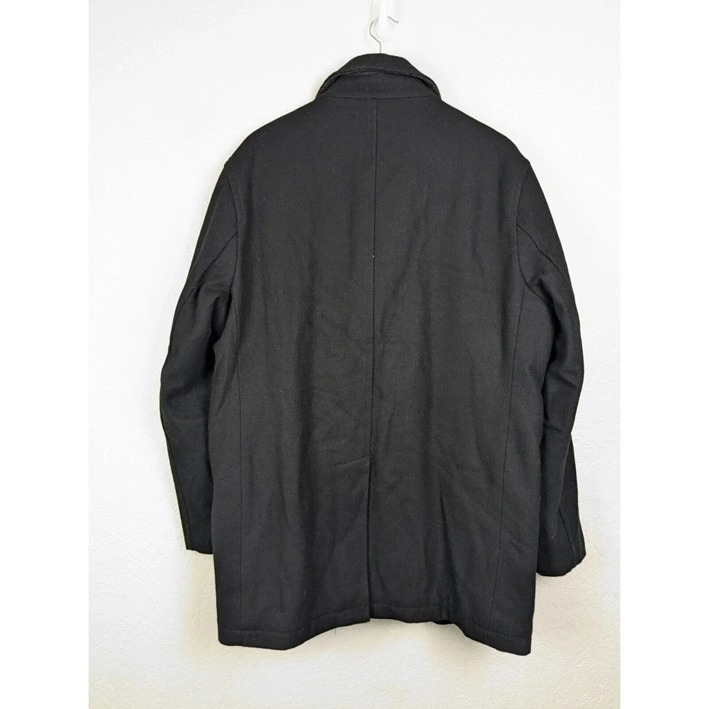 Michael Kors Men's Black Insulated Notch Lapel Double Breasted Size L Coat - Picture 4 of 12